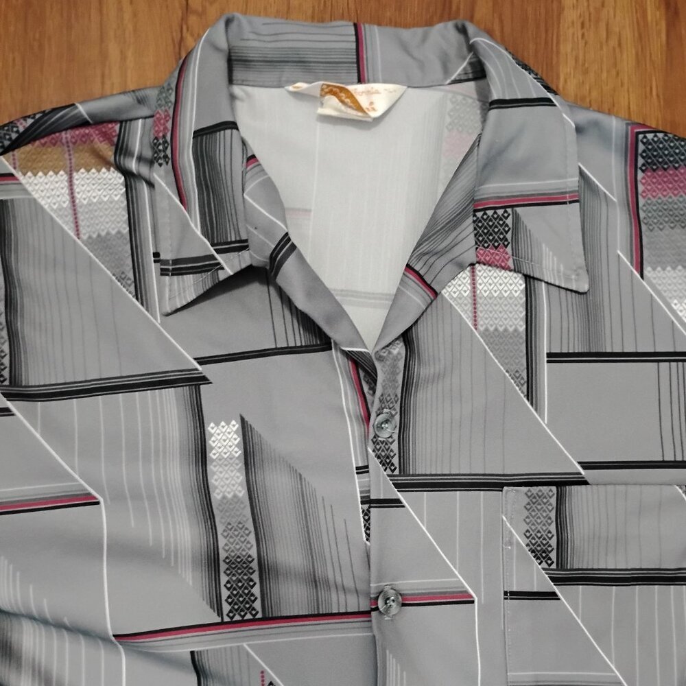 Vintage Don Giovanni Mod Geometric Disco Shirt
